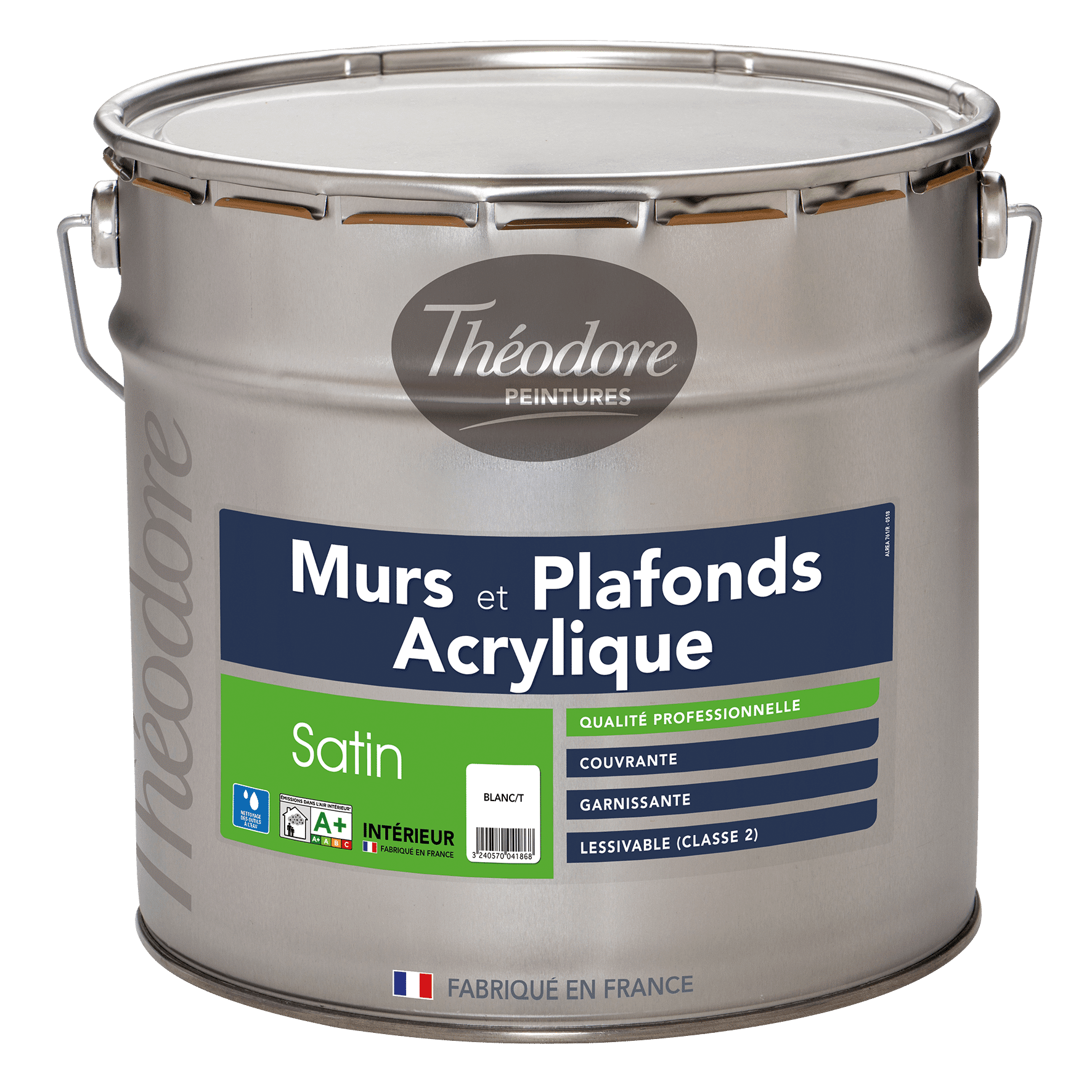 PEINTURE GLYCERO SATIN DECORATION BLANC 2.5L Lessivable intérieur